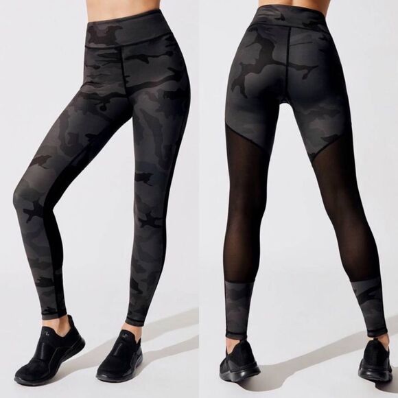 Carbon38 camo high rise leggings w/ mesh - Picture 1 of 6